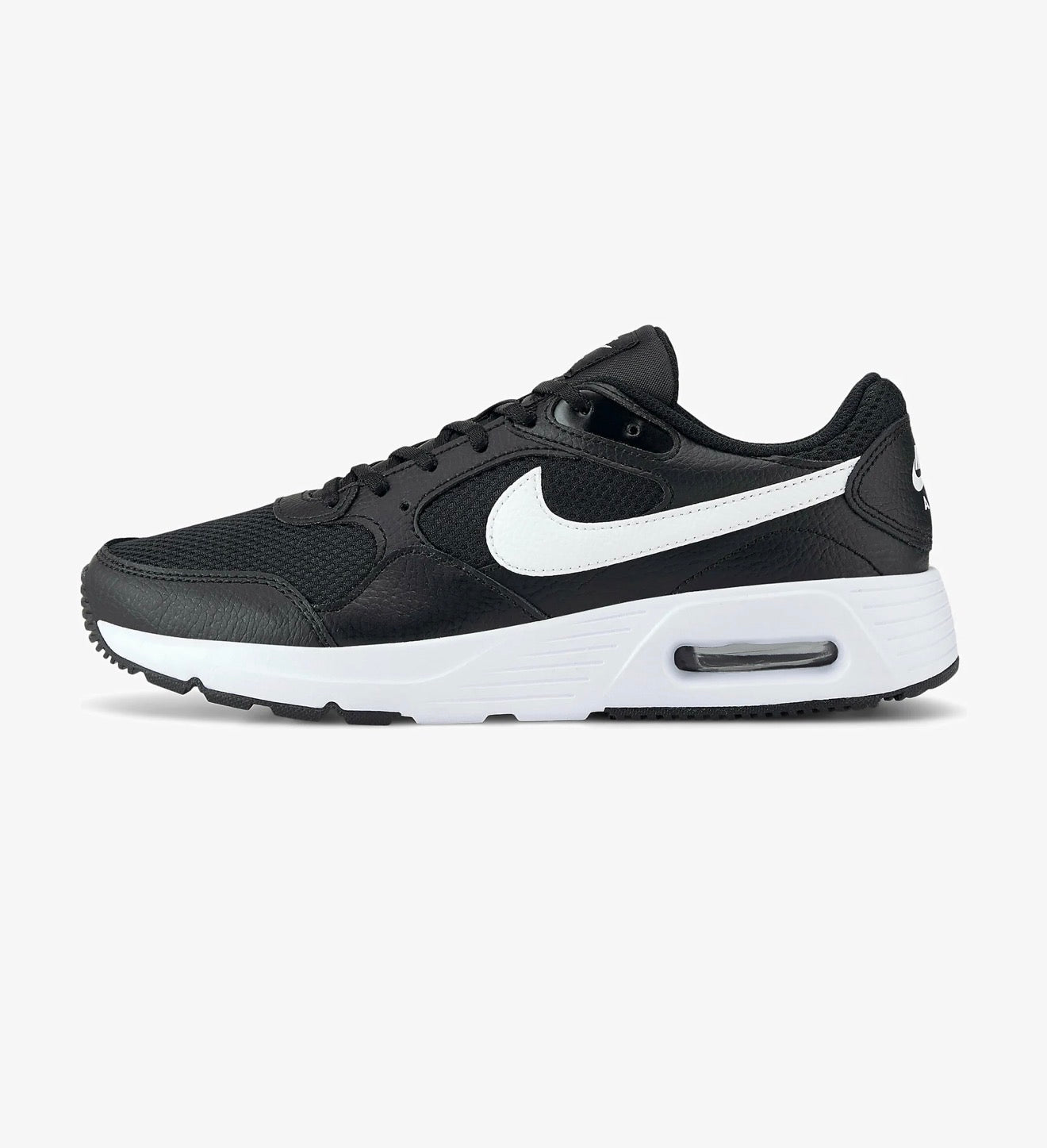 Nike Air Max SC dans le coloris classique noir et blanc.
