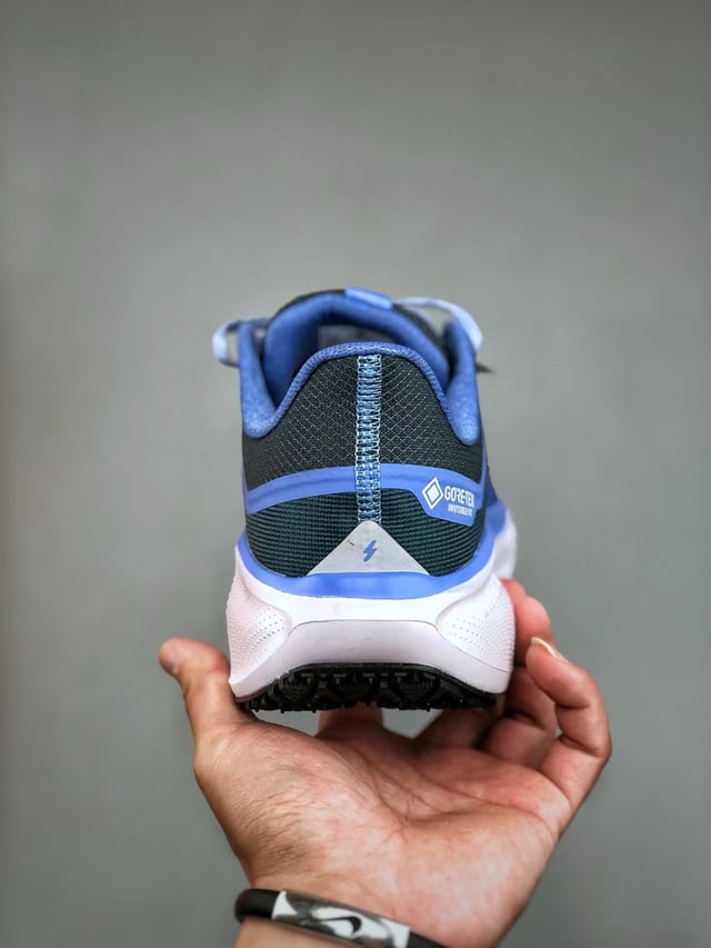 Nike Air Zoom Pegasus 41 GORE-TEX déclinée dans le coloris Cobalt Bliss / Metallic Red Bronze / Armory Navy