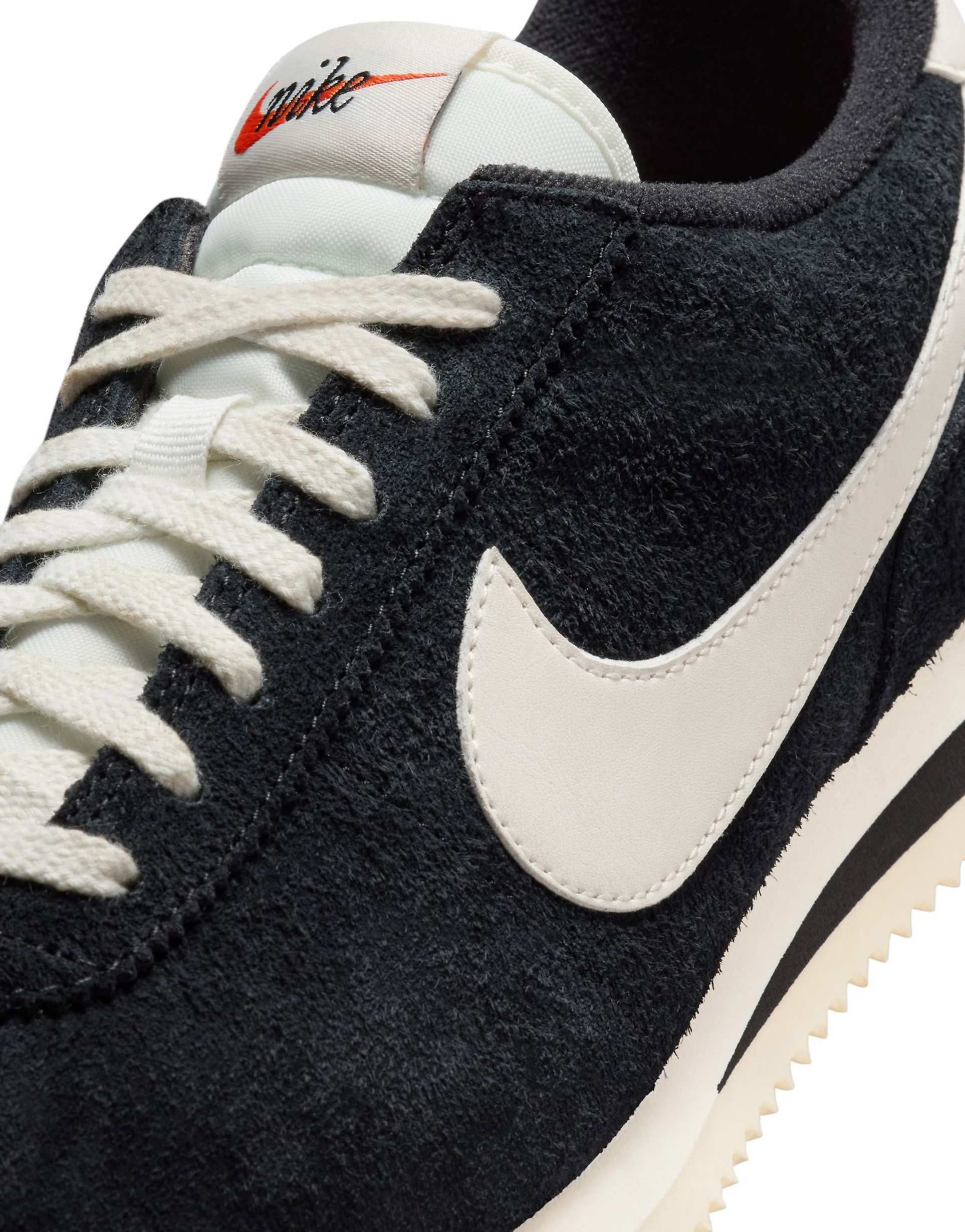 Nike Cortez Vintage Suede Black / Sail - Coconut Milk - Team Orange