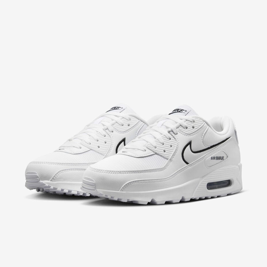 Nike Air Max 90 dans le coloris White / Black Outlined Swoosh