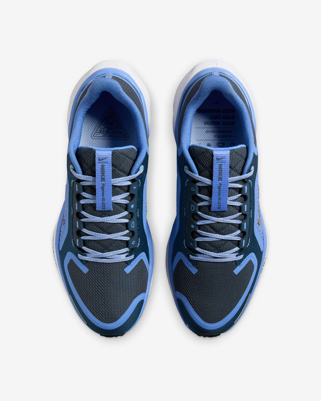 Nike Air Zoom Pegasus 41 GORE-TEX déclinée dans le coloris Cobalt Bliss / Metallic Red Bronze / Armory Navy