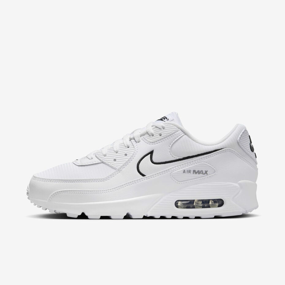 Nike Air Max 90 dans le coloris White / Black Outlined Swoosh