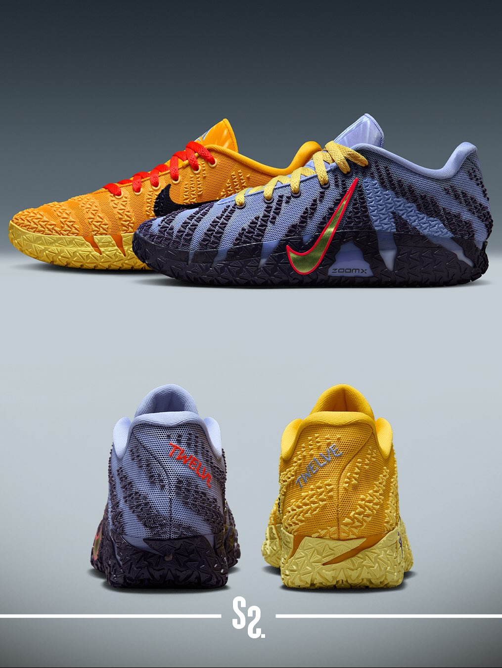 Nike Ja 3 « Hustle & Flow » (également connue sous le nom de « Channel 12 »). Il s'agit du troisième modèle signature de la star de la NBA Ja Morant, conçu par Nike Basketball.