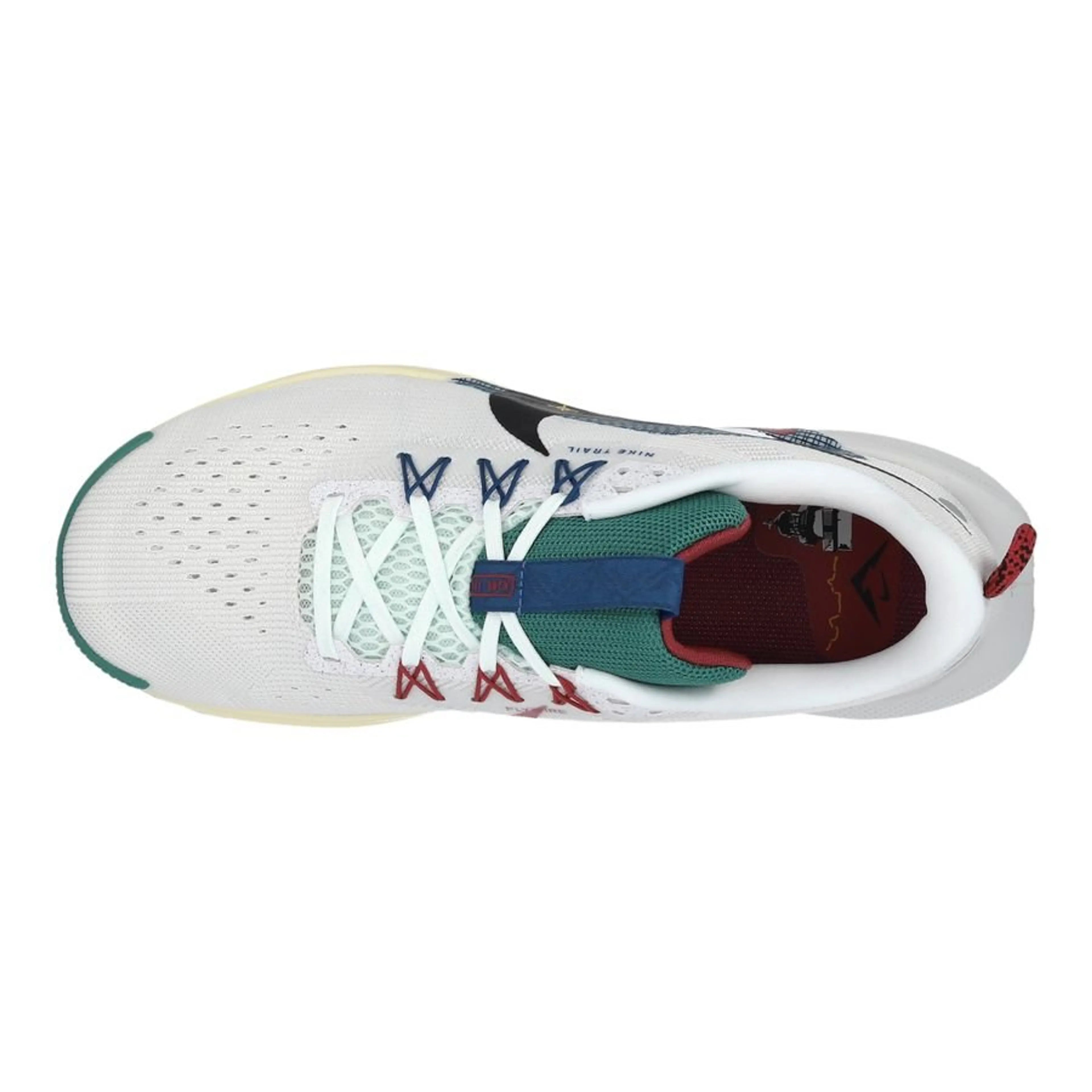Nike Pegasus Trail 5 blanches avec des détails bleus et Cedar