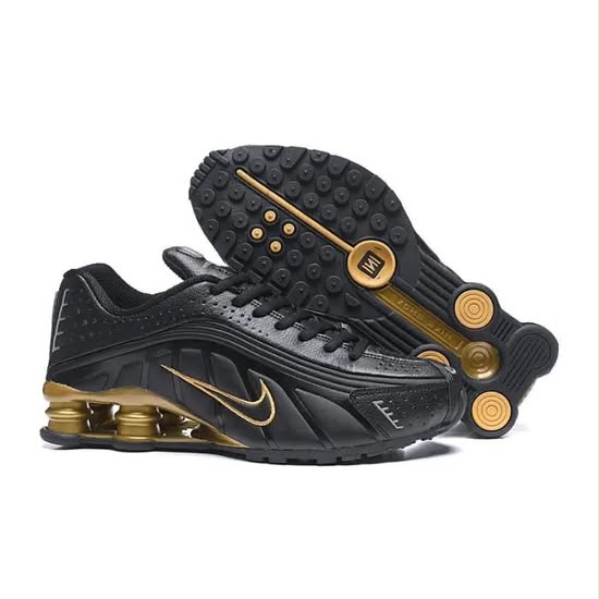 Nike Shox R4 Noir Metallic Doré