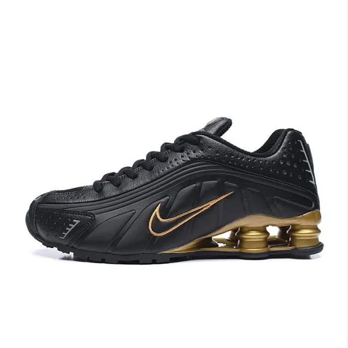 Nike Shox R4 Noir Metallic Doré